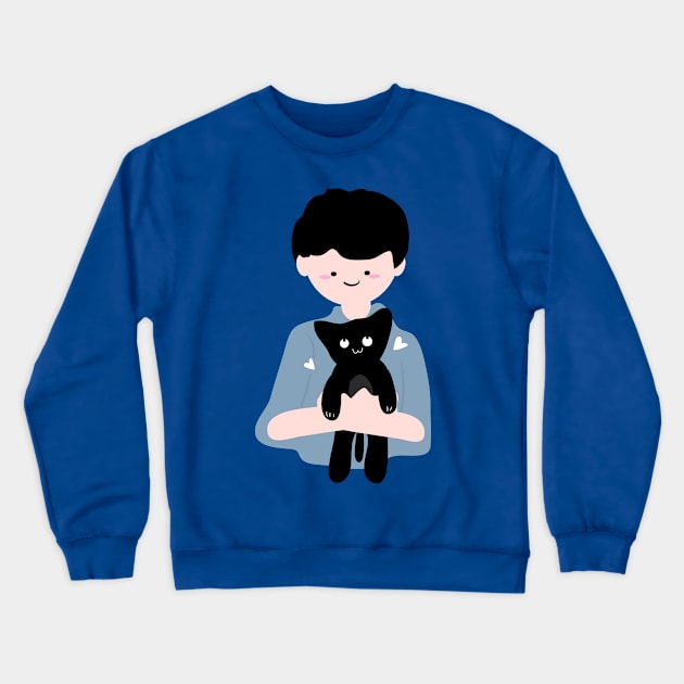 Cute black kitten Crewneck Sweatshirt by CindyS